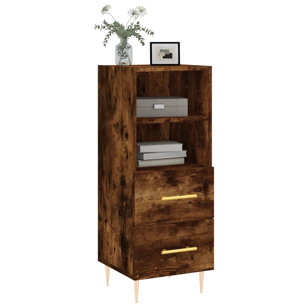 Sideboard Räuchereiche 34,5x34x90 cm Holzwerkstoff - Pazzar.ch