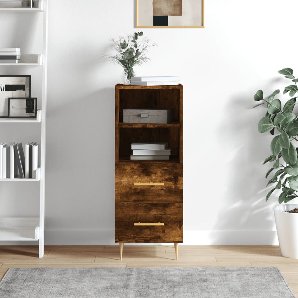 Sideboard Räuchereiche 34,5x34x90 cm Holzwerkstoff - Pazzar.ch