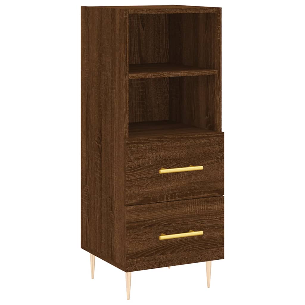 Sideboard Braun Eichen-Optik 34,5x34x90 cm Holzwerkstoff - Pazzar.ch