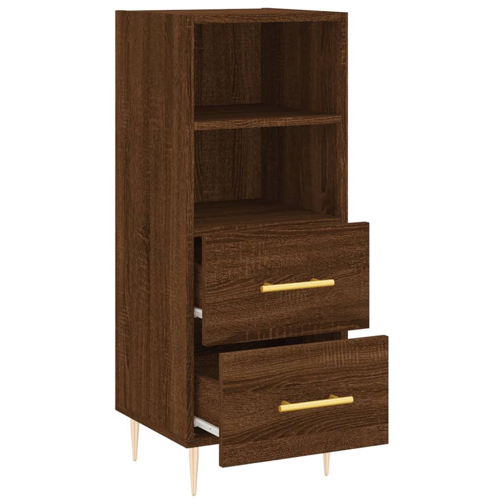 Sideboard Braun Eichen-Optik 34,5x34x90 cm Holzwerkstoff - Pazzar.ch
