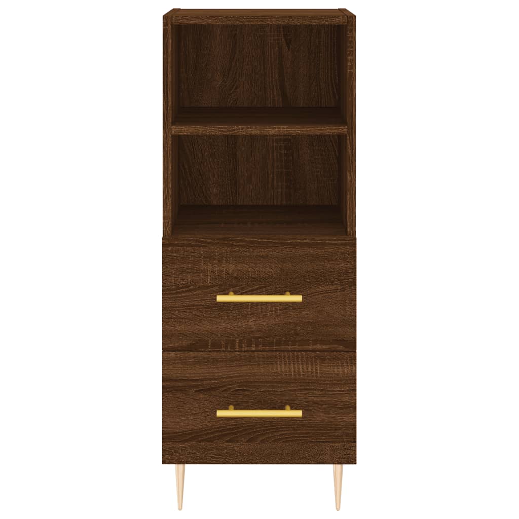 Sideboard Braun Eichen-Optik 34,5x34x90 cm Holzwerkstoff - Pazzar.ch