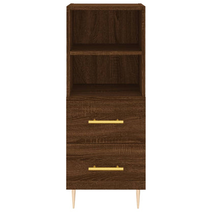 Sideboard Braun Eichen-Optik 34,5x34x90 cm Holzwerkstoff - Pazzar.ch