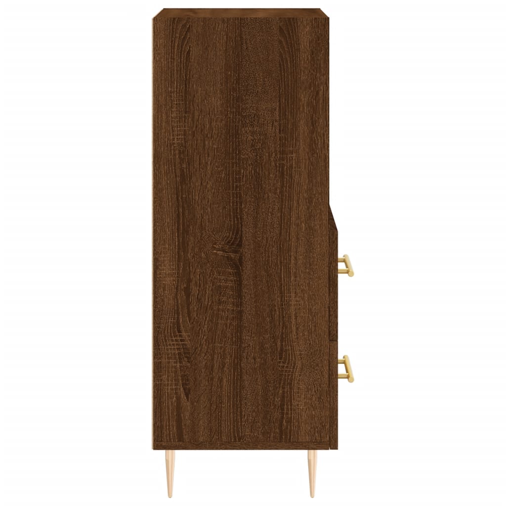 Sideboard Braun Eichen-Optik 34,5x34x90 cm Holzwerkstoff - Pazzar.ch