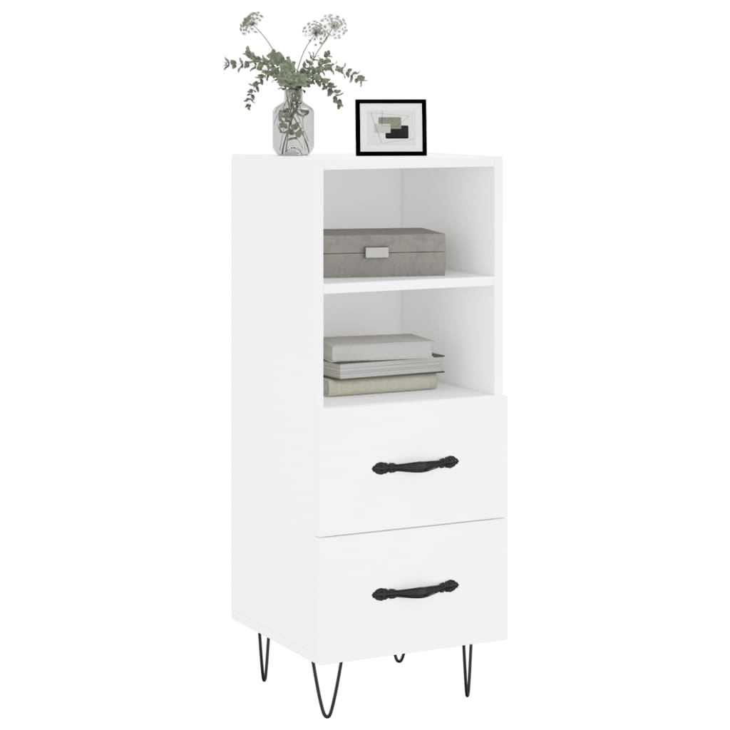 Sideboard Weiß 34,5x34x90 cm Holzwerkstoff - Pazzar.ch