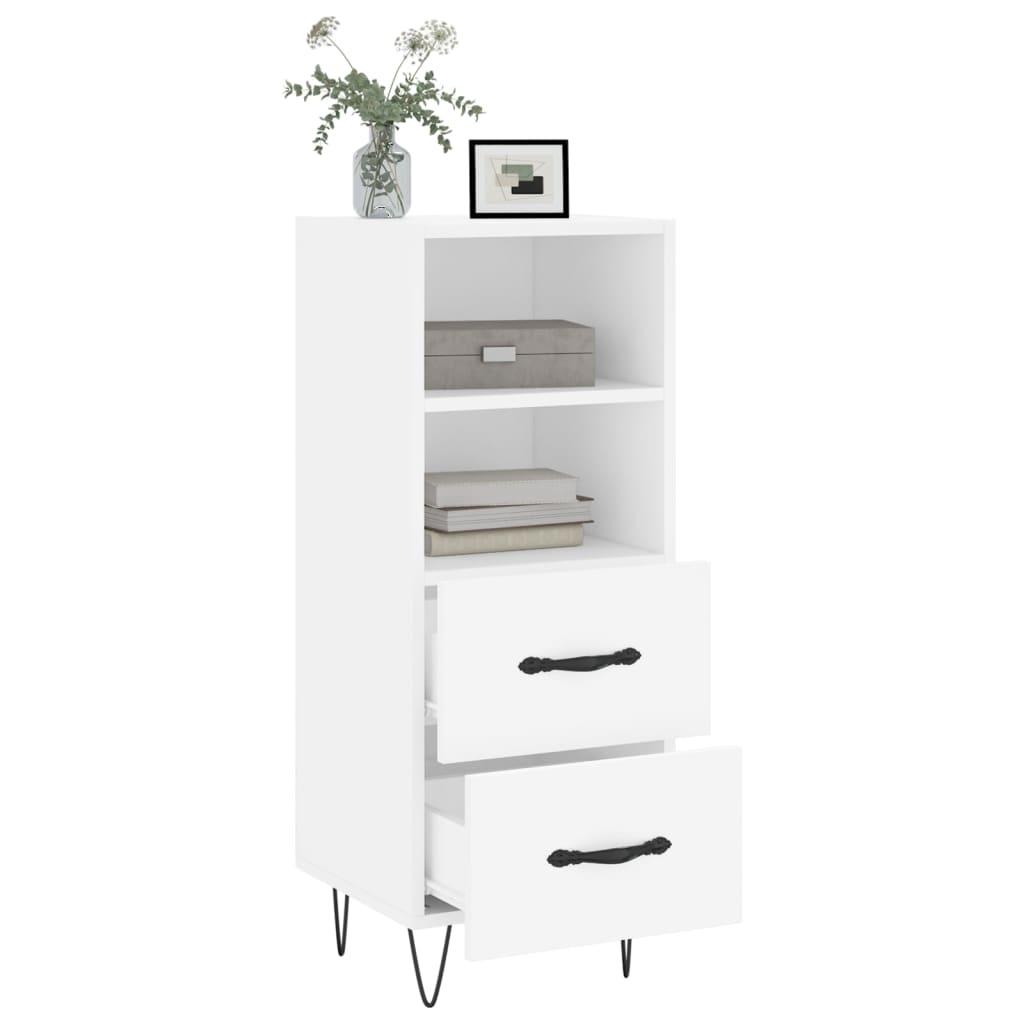 Sideboard Weiß 34,5x34x90 cm Holzwerkstoff - Pazzar.ch