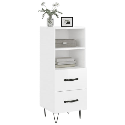 Sideboard Hochglanz-Weiß 34,5x34x90 cm Holzwerkstoff - Pazzar.ch