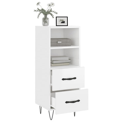 Sideboard Hochglanz-Weiß 34,5x34x90 cm Holzwerkstoff - Pazzar.ch