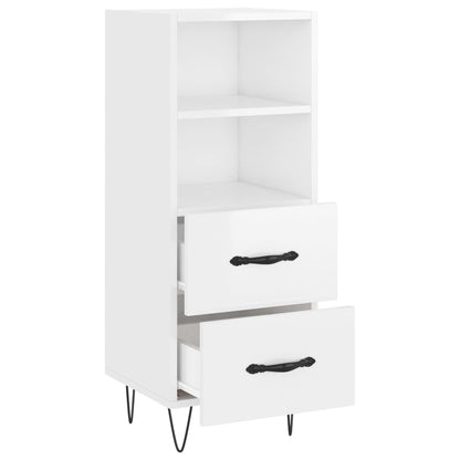 Sideboard Hochglanz-Weiß 34,5x34x90 cm Holzwerkstoff - Pazzar.ch