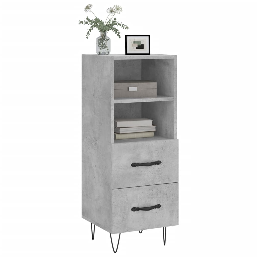 Sideboard Betongrau 34,5x34x90 cm Holzwerkstoff - Pazzar.ch