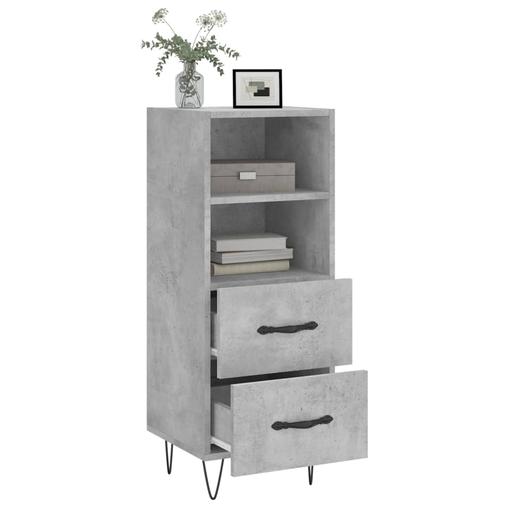 Sideboard Betongrau 34,5x34x90 cm Holzwerkstoff - Pazzar.ch