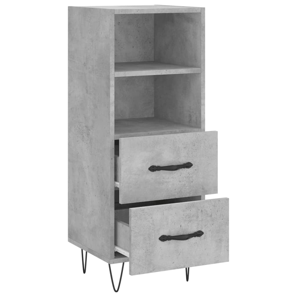 Sideboard Betongrau 34,5x34x90 cm Holzwerkstoff - Pazzar.ch