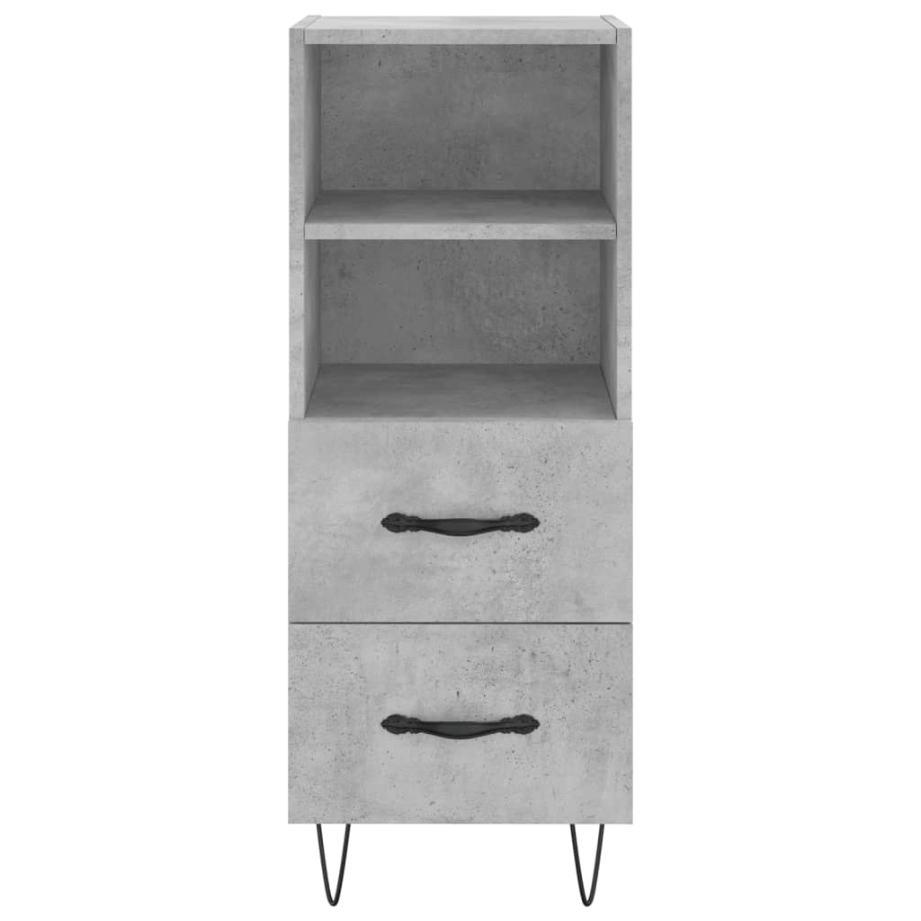 Sideboard Betongrau 34,5x34x90 cm Holzwerkstoff - Pazzar.ch