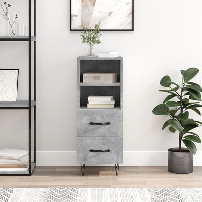 Sideboard Betongrau 34,5x34x90 cm Holzwerkstoff - Pazzar.ch