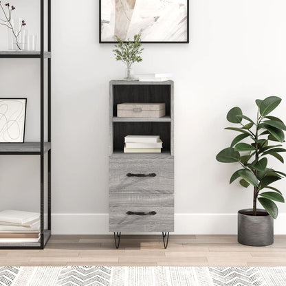 Sideboard Grau Sonoma 34,5x34x90 cm Holzwerkstoff - Pazzar.ch