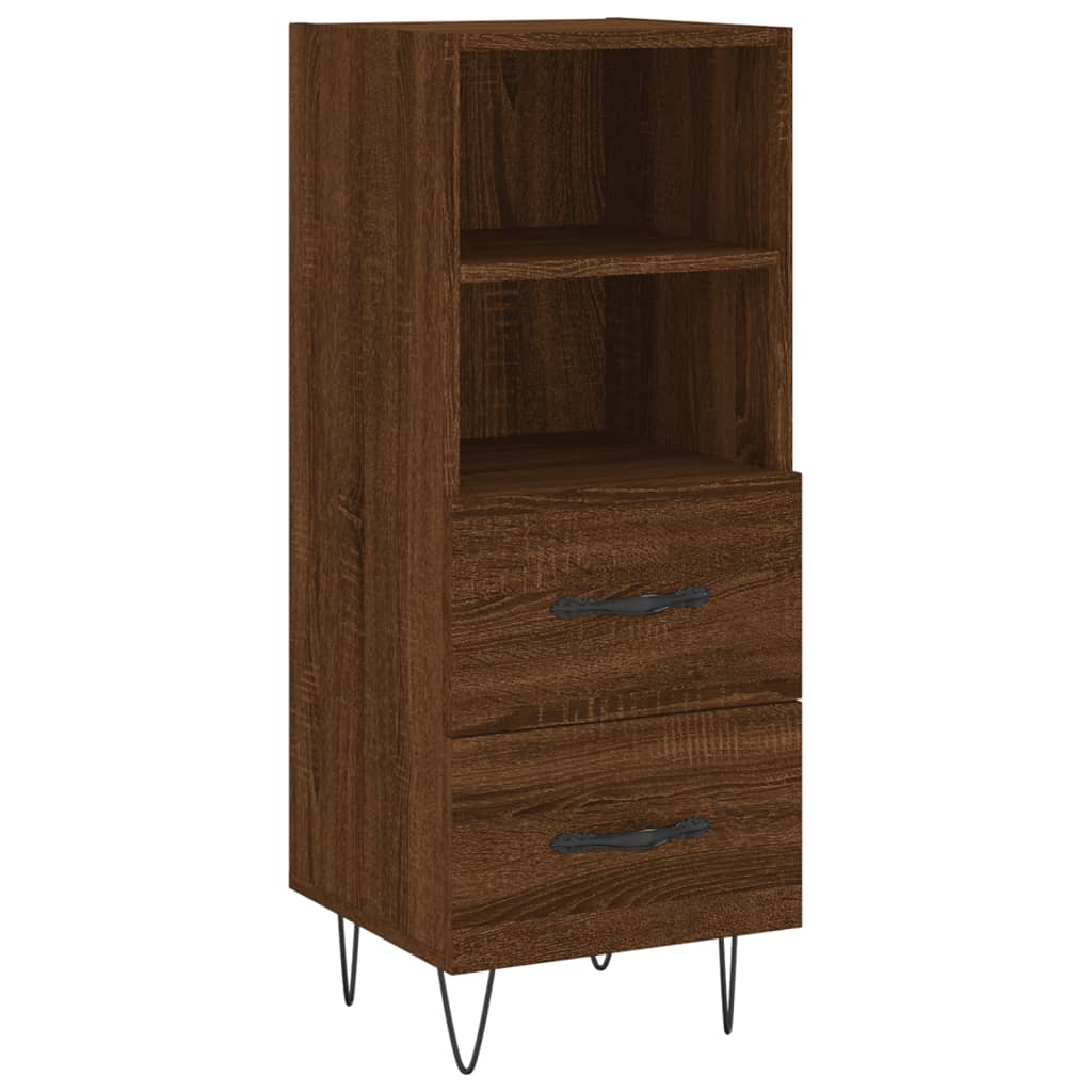 Sideboard Braun Eichen-Optik 34,5x34x90 cm Holzwerkstoff - Pazzar.ch