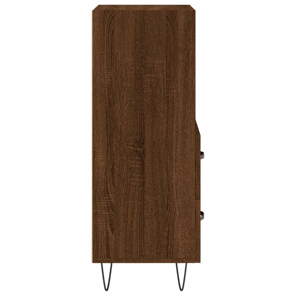 Sideboard Braun Eichen-Optik 34,5x34x90 cm Holzwerkstoff - Pazzar.ch