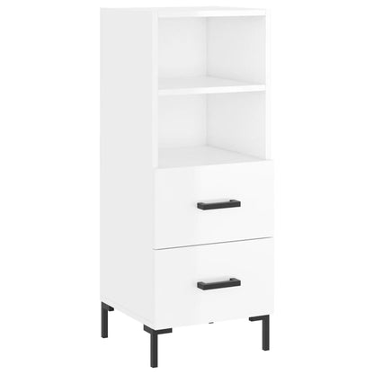 Sideboard Hochglanz-Weiß 34,5x34x90 cm Holzwerkstoff - Pazzar.ch