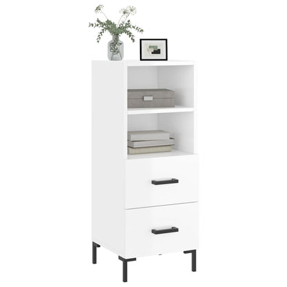 Sideboard Hochglanz-Weiß 34,5x34x90 cm Holzwerkstoff - Pazzar.ch