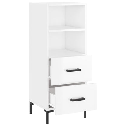 Sideboard Hochglanz-Weiß 34,5x34x90 cm Holzwerkstoff - Pazzar.ch