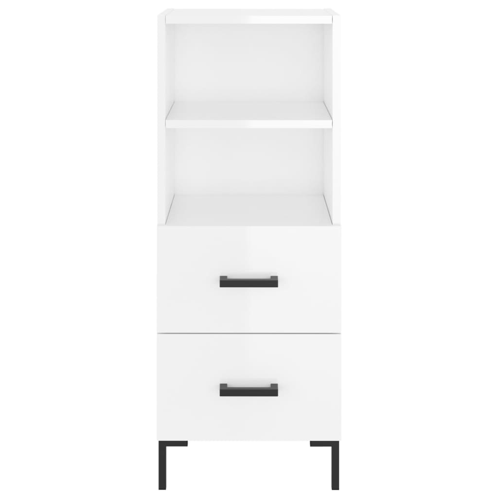 Sideboard Hochglanz-Weiß 34,5x34x90 cm Holzwerkstoff - Pazzar.ch