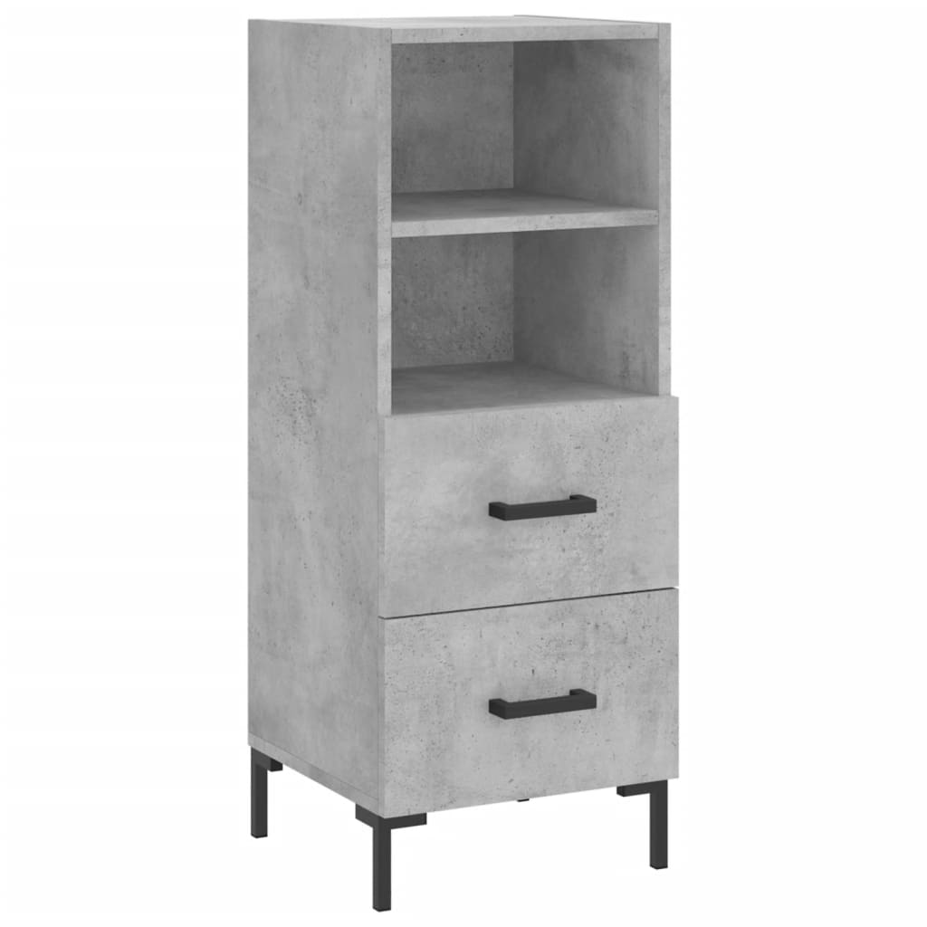 Sideboard Betongrau 34,5x34x90 cm Holzwerkstoff - Pazzar.ch