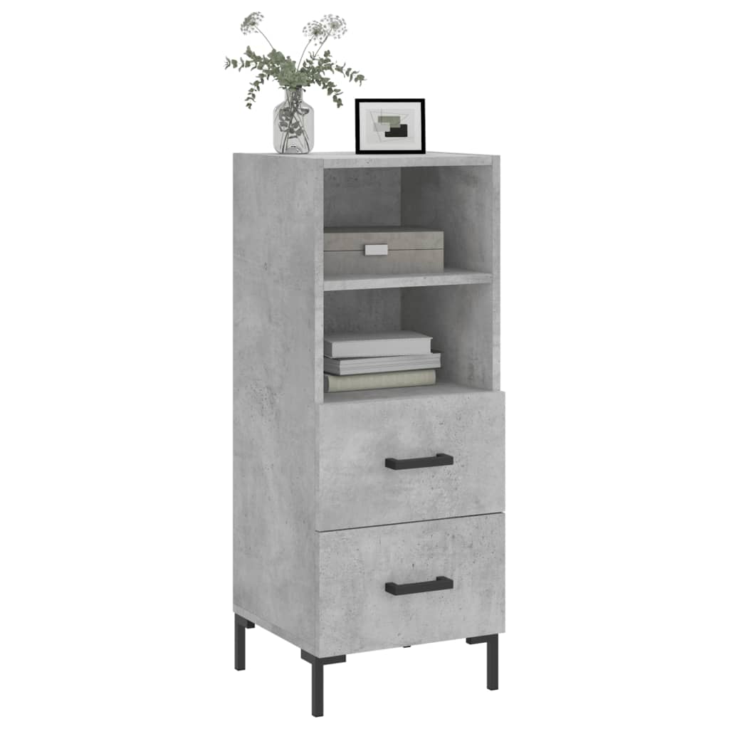 Sideboard Betongrau 34,5x34x90 cm Holzwerkstoff - Pazzar.ch