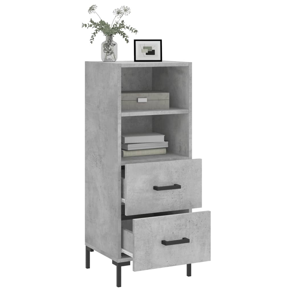 Sideboard Betongrau 34,5x34x90 cm Holzwerkstoff - Pazzar.ch