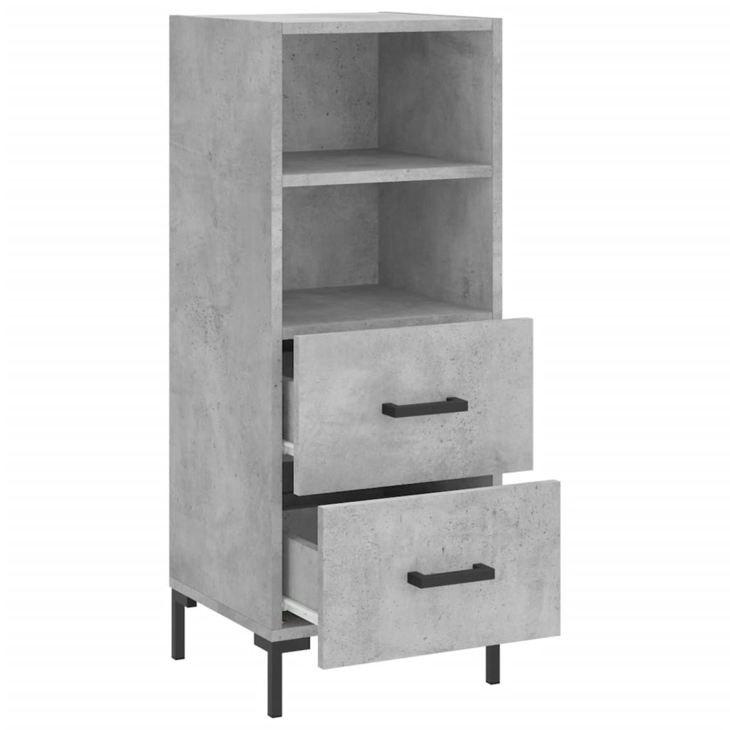 Sideboard Betongrau 34,5x34x90 cm Holzwerkstoff - Pazzar.ch