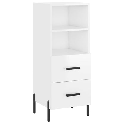 Sideboard Hochglanz-Weiß 34,5x34x90 cm Holzwerkstoff - Pazzar.ch