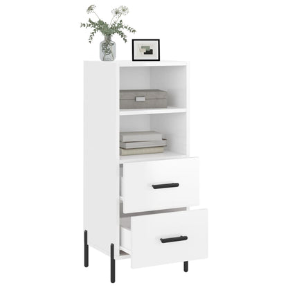 Sideboard Hochglanz-Weiß 34,5x34x90 cm Holzwerkstoff - Pazzar.ch