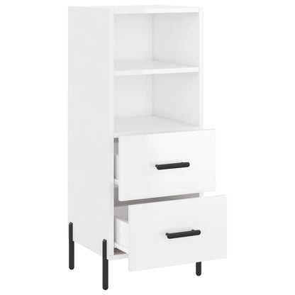 Sideboard Hochglanz-Weiß 34,5x34x90 cm Holzwerkstoff - Pazzar.ch