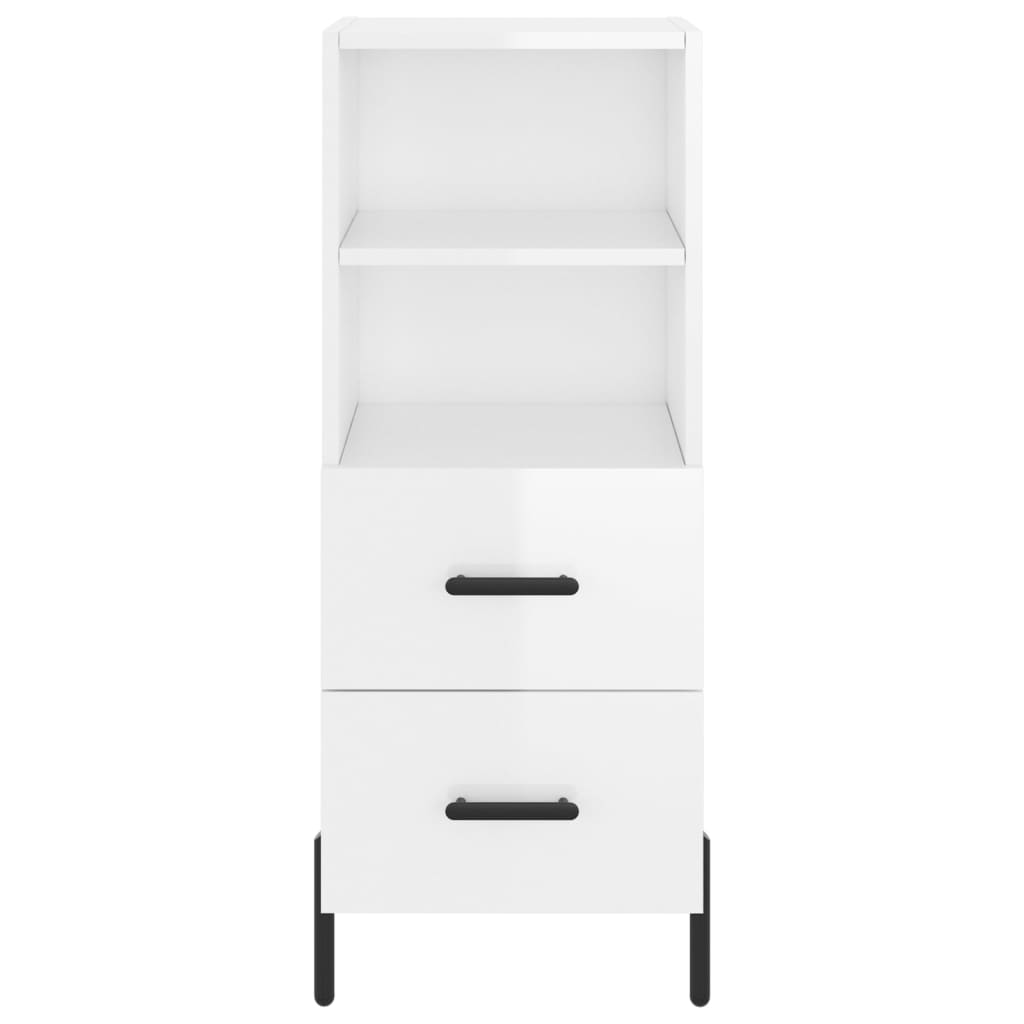 Sideboard Hochglanz-Weiß 34,5x34x90 cm Holzwerkstoff - Pazzar.ch
