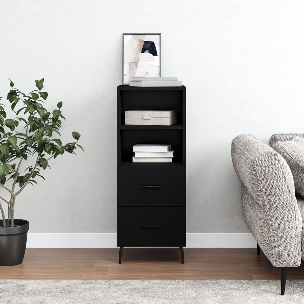 Sideboard Schwarz 34,5x34x90 cm Holzwerkstoff - Pazzar.ch