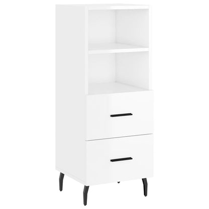 Sideboard Hochglanz-Weiß 34,5x34x90 cm Holzwerkstoff - Pazzar.ch