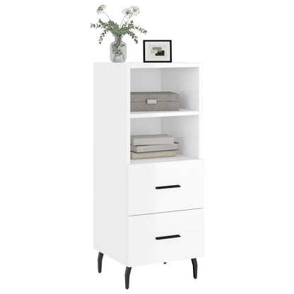 Sideboard Hochglanz-Weiß 34,5x34x90 cm Holzwerkstoff - Pazzar.ch
