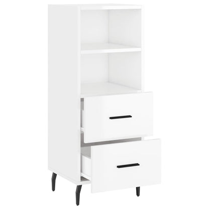 Sideboard Hochglanz-Weiß 34,5x34x90 cm Holzwerkstoff - Pazzar.ch