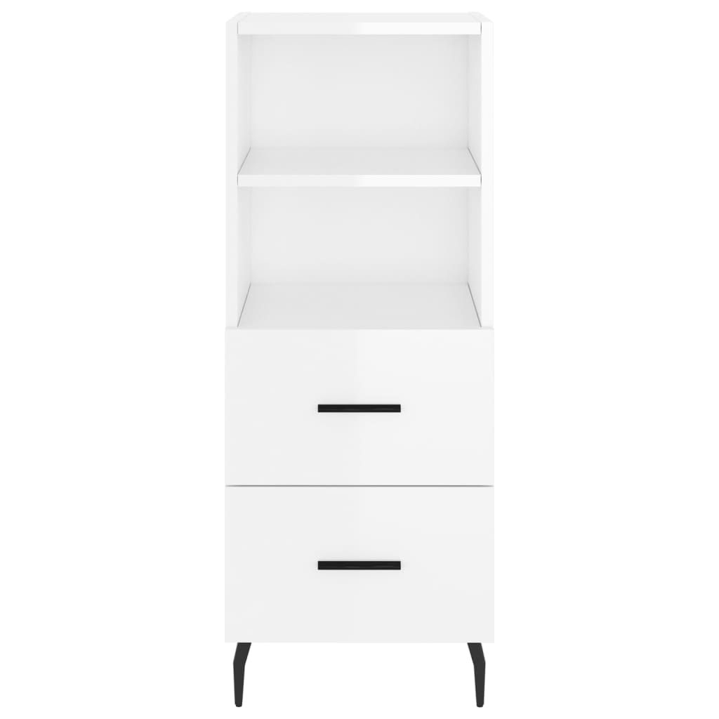 Sideboard Hochglanz-Weiß 34,5x34x90 cm Holzwerkstoff - Pazzar.ch