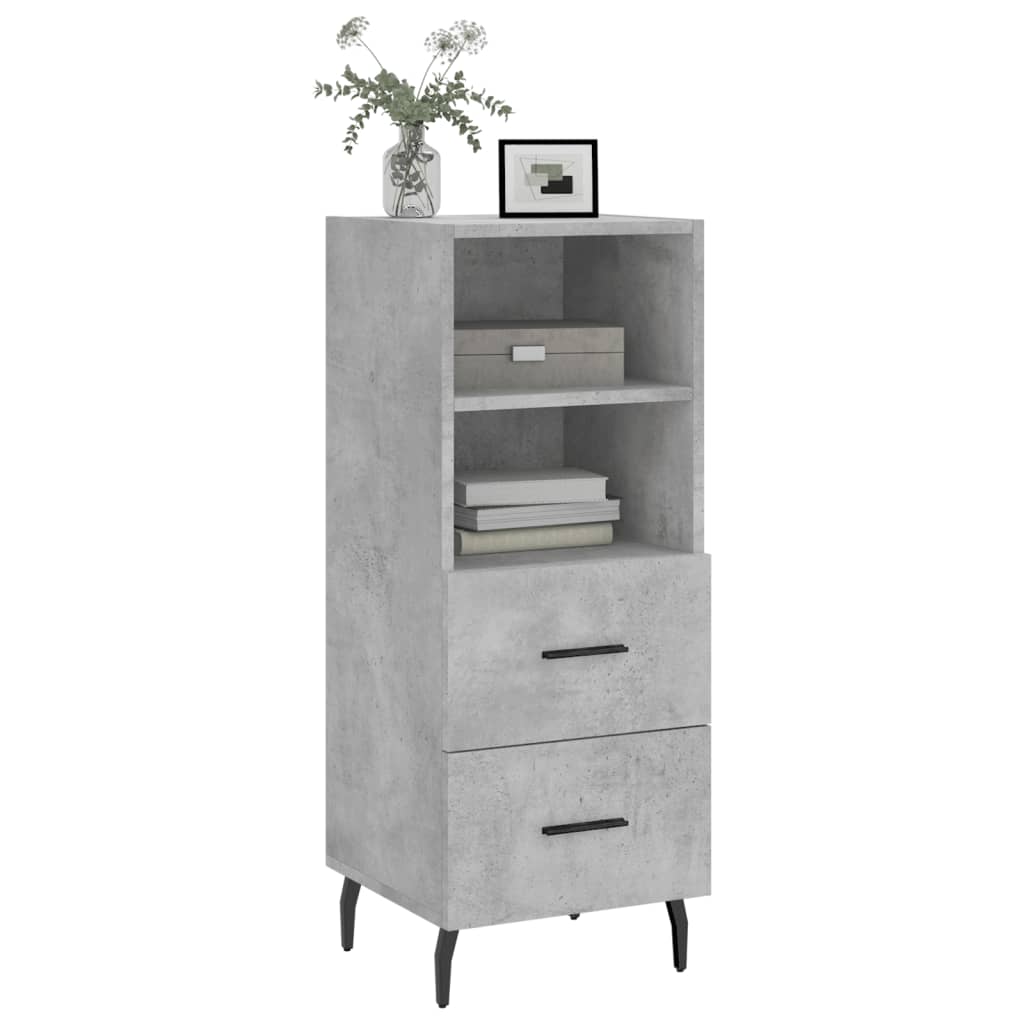 Sideboard Betongrau 34,5x34x90 cm Holzwerkstoff - Pazzar.ch