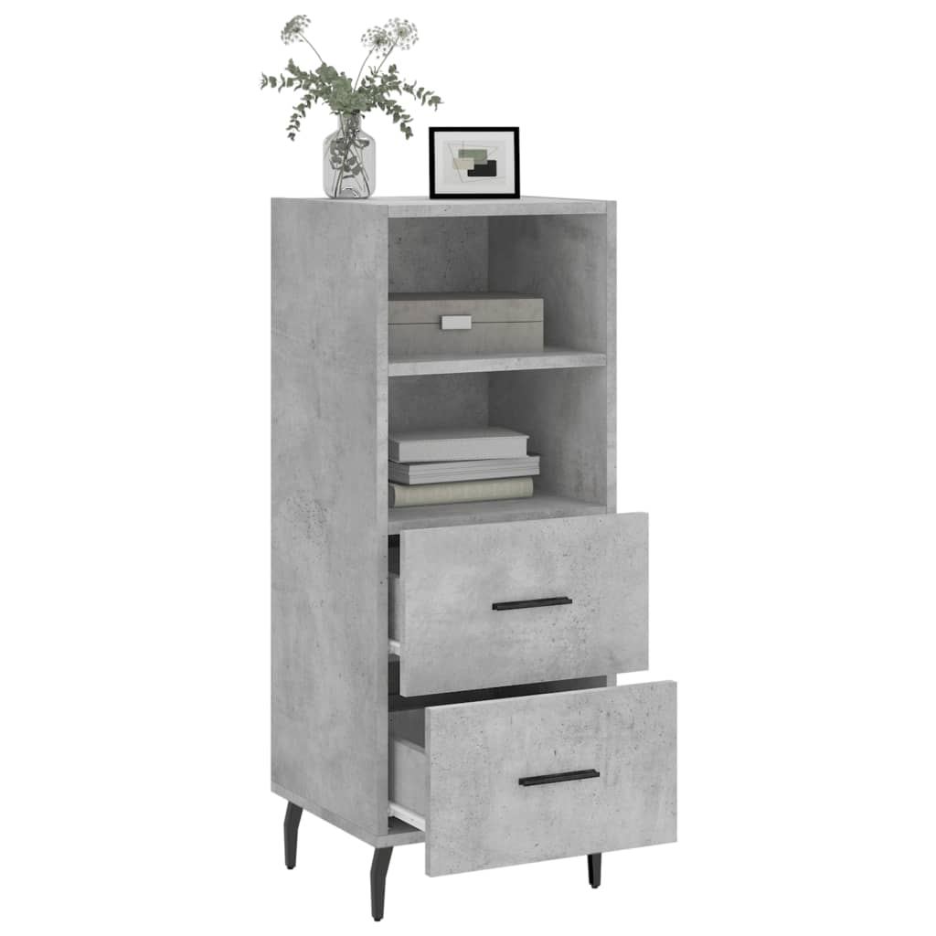 Sideboard Betongrau 34,5x34x90 cm Holzwerkstoff - Pazzar.ch