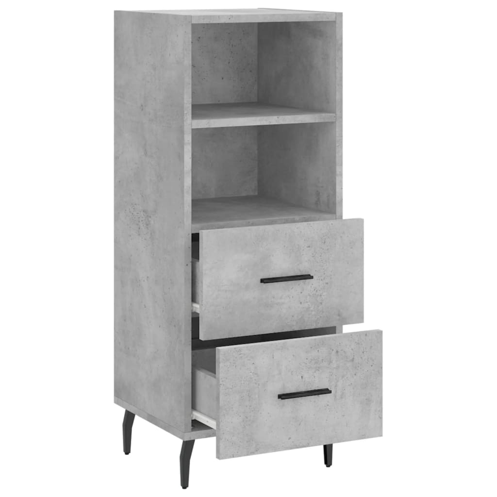 Sideboard Betongrau 34,5x34x90 cm Holzwerkstoff - Pazzar.ch