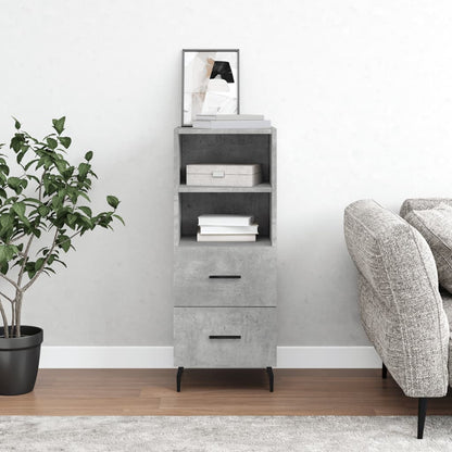 Sideboard Betongrau 34,5x34x90 cm Holzwerkstoff - Pazzar.ch