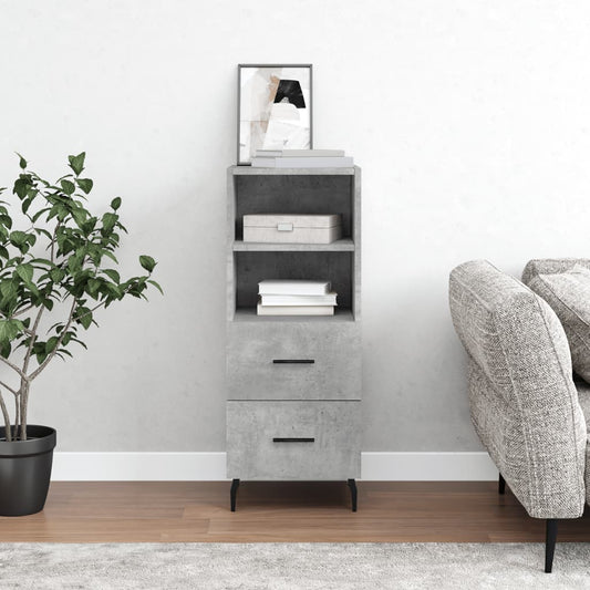 Sideboard Betongrau 34,5x34x90 cm Holzwerkstoff - Pazzar.ch