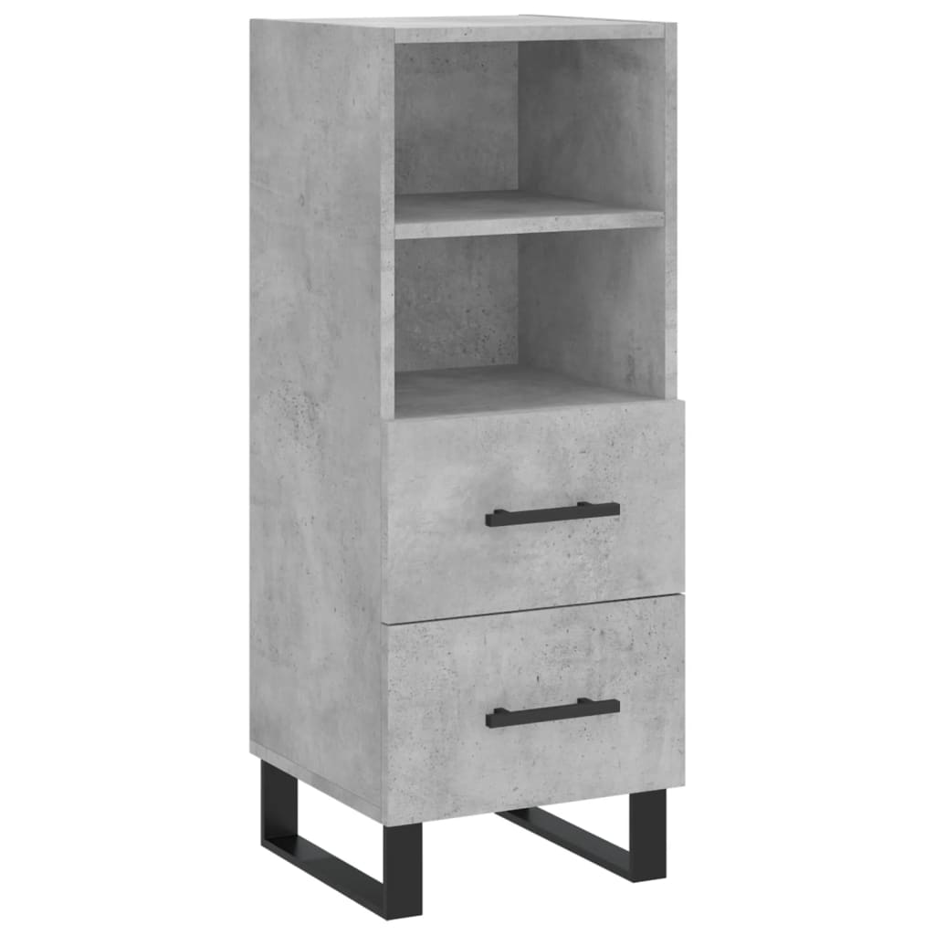 Sideboard Betongrau 34,5x34x90 cm Holzwerkstoff - Pazzar.ch