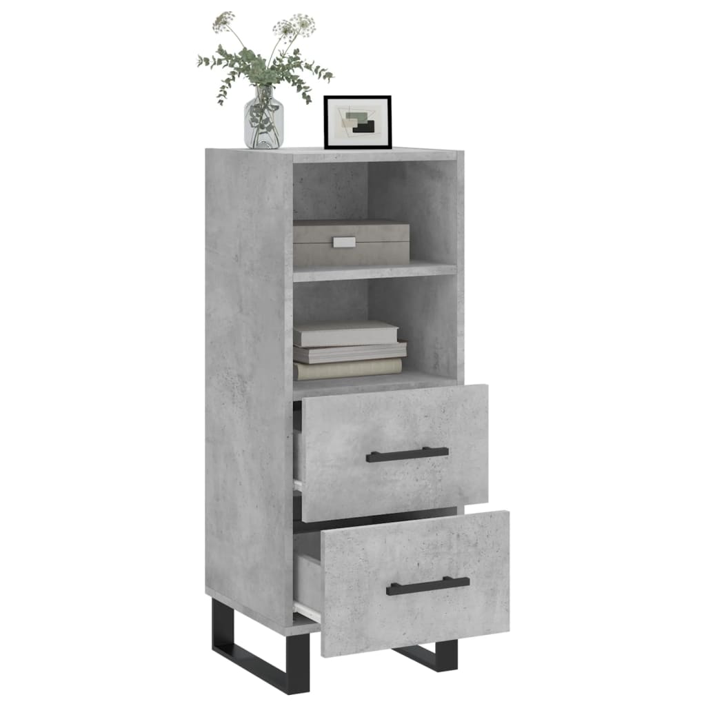 Sideboard Betongrau 34,5x34x90 cm Holzwerkstoff - Pazzar.ch