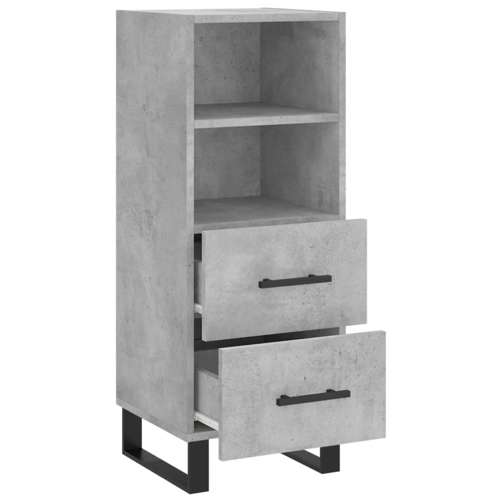 Sideboard Betongrau 34,5x34x90 cm Holzwerkstoff - Pazzar.ch