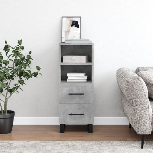 Sideboard Betongrau 34,5x34x90 cm Holzwerkstoff - Pazzar.ch