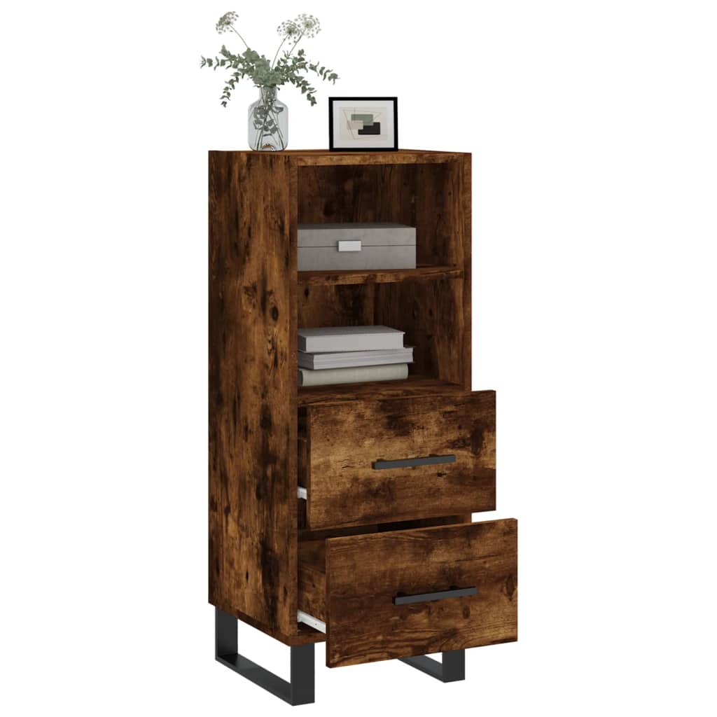 Sideboard Räuchereiche 34,5x34x90 cm Holzwerkstoff - Pazzar.ch