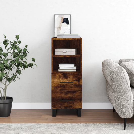 Sideboard Räuchereiche 34,5x34x90 cm Holzwerkstoff - Pazzar.ch