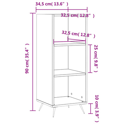 Regalschrank Weiß 34,5x32,5x90 cm Holzwerkstoff - Pazzar.ch