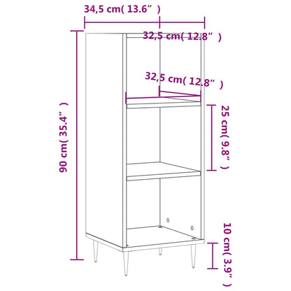 Sideboard Sonoma-Eiche 34,5x32,5x90 cm Holzwerkstoff - Pazzar.ch